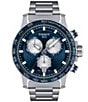 Color:Silver - Image 1 - Men's Supersport Quartz Chronograph Stainless Steel Bracelet Watch