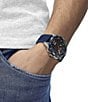 Color:Blue - Image 4 - Men's T-Touch Connect Solar Blue Fabric Strap Smart Watch