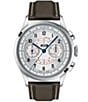 Color:Brown - Image 1 - Men's Telemeter 1938 Automatic Brown Leather Strap Watch