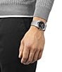 Color:Silver - Image 4 - Men's Prx Automatic Tonneau Black Dial Stainless Steel Bracelet Watch