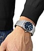 Tissot Men's Prx Automatic Stainless Steel Tonneau Bracelet Watch, Color:Silver/Blue - Image 4