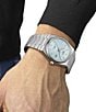 Tissot Men's Prx Automatic Stainless Steel Tonneau Bracelet Watch, Color:Silver/Light Blue - Image 5
