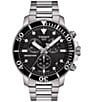 Tissot Men's Seastar 1000 Black Dial Chronograph Stainless Steel Watch - Image 2
