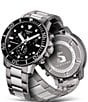 Color:Silver - Image 2 - Seastar 1000 Black Dial Chronograph Watch