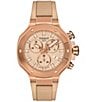 Tissot Unisex T-Race Quartz Chronograph Silicone Strap Watch, Color:Nude - Image 1