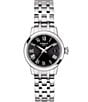 Color:Silver - Image 1 - Women's Classic Dream Stainless Steel Black Dial Bracelet Watch