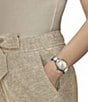 Color:Two Tone - Image 5 - Women's Pr100 Quartz Analog Two Tone Stainless Steel Bracelet Watch
