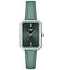 Tissot Women's SRV Quartz Analog Leather Strap Watch, Color:Green/Green Dial - Image 1