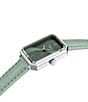 Tissot Women's SRV Quartz Analog Leather Strap Watch, Color:Green/Green Dial - Image 3