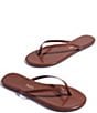 Color:Heat Wave - Image 3 - Lilly Glosses Patent Leather Thong Sandals