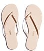 Color:Linen - Image 1 - Lilly Glosses Patent Leather Thong Sandals