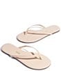 Color:Linen - Image 3 - Lilly Glosses Patent Leather Thong Sandals