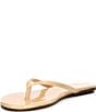Color:Linen - Image 4 - Lilly Glosses Patent Leather Thong Sandals