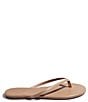 Color:Cocobutter - Image 2 - Lilly Nudes Matte Leather Thong Sandals