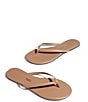 Color:Cocobutter - Image 3 - Lilly Nudes Matte Leather Thong Sandals