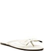 TKEES Lily Oversized Bow Detail Leather Thong Flip-Flops - Image 1