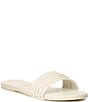 Color:Cream - Image 1 - Serena Leather Slide Sandals