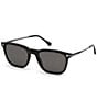 Color:Black/Smoke - Image 1 - Men's Arnaud 53mm Wayfarer Polarized Sunglasses
