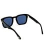 Color:Black/Blue - Image 3 - Men's Dax 48mm Square Polarized Sunglasses
