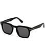 Color:Black/Smoke - Image 1 - Men's Dax 48mm Square Sunglasses