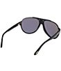 Color:Black - Image 5 - Men's Dimitry 59mm Aviator Polarized Sunglasses
