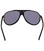 Color:Black - Image 6 - Men's Dimitry 59mm Aviator Polarized Sunglasses