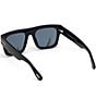 Color:Black/Smoke - Image 3 - Men's Fausto 53mm Geometric Sunglasses