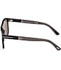Color:Black - Image 3 - Men's Frances 58mm Square Polarized Sunglasses