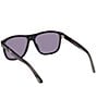 Color:Black - Image 4 - Men's Frances 58mm Square Polarized Sunglasses
