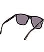 Color:Black - Image 6 - Men's Frances 58mm Square Polarized Sunglasses