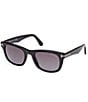 Color:Black - Image 1 - Men's Kendel 54mm Square Sunglasses