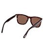 Color:Dark Havana - Image 4 - Men's Kevyn 52mm Havana Square Sunglasses