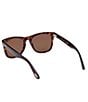 Color:Dark Havana - Image 6 - Men's Kevyn 52mm Havana Square Sunglasses
