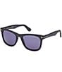 Color:Black - Image 1 - Men's Kevyn 52mm Square Sunglasses