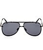 Color:Black - Image 2 - Men's Leon 62mm Aviator Sunglasses