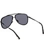 Color:Black - Image 4 - Men's Leon 62mm Aviator Sunglasses