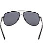 Color:Black - Image 5 - Men's Leon 62mm Aviator Sunglasses