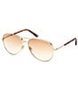 TOM FORD Unisex Clark 59mm Aviator Sunglasses - Image 1