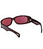 Color:Dark Havana - Image 2 - Unisex Corey 59mm Dark Havana Rectangle Sunglasses