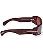 Color:Dark Havana - Image 6 - Unisex Corey 59mm Dark Havana Rectangle Sunglasses