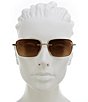 TOM FORD Unisex Jake 54mm Rectangle Sunglasses, Color:Shiny Yellow Gold/Brown - Image 2