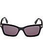 Color:Black - Image 2 - Unisex Mikel 54mm Square Sunglasses