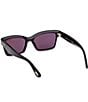Color:Black - Image 4 - Unisex Mikel 54mm Square Sunglasses