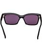 Color:Black - Image 5 - Unisex Mikel 54mm Square Sunglasses