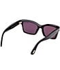 Color:Black - Image 6 - Unisex Mikel 54mm Square Sunglasses