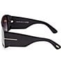Color:Black/Smoke - Image 2 - Unisex Raven 60mm Square Sunglasses