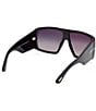 Color:Black/Smoke - Image 5 - Unisex Raven 60mm Square Sunglasses
