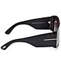 Color:Black/Smoke - Image 6 - Unisex Raven 60mm Square Sunglasses