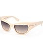 Color:Beige - Image 1 - Women's Brianna 55mm Cat Eye Sunglasses