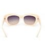 Color:Beige - Image 4 - Women's Brianna 55mm Cat Eye Sunglasses